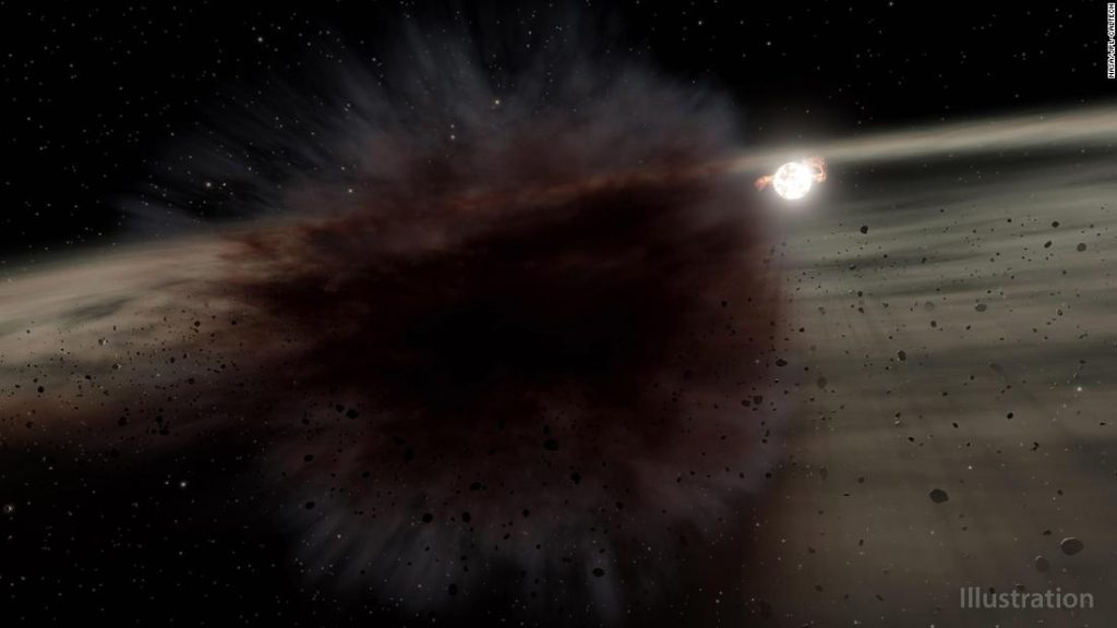 Gök cisimlerinin çarpışmasından sonra bir NASA teleskopu tarafından tespit edilen dev bir enkaz bulutu