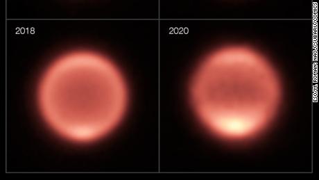 2018 ve 2020 yılları arasında Neptün'ün güney kutbunda artan parlaklık, bir ısınma eğilimine işaret ediyor. 