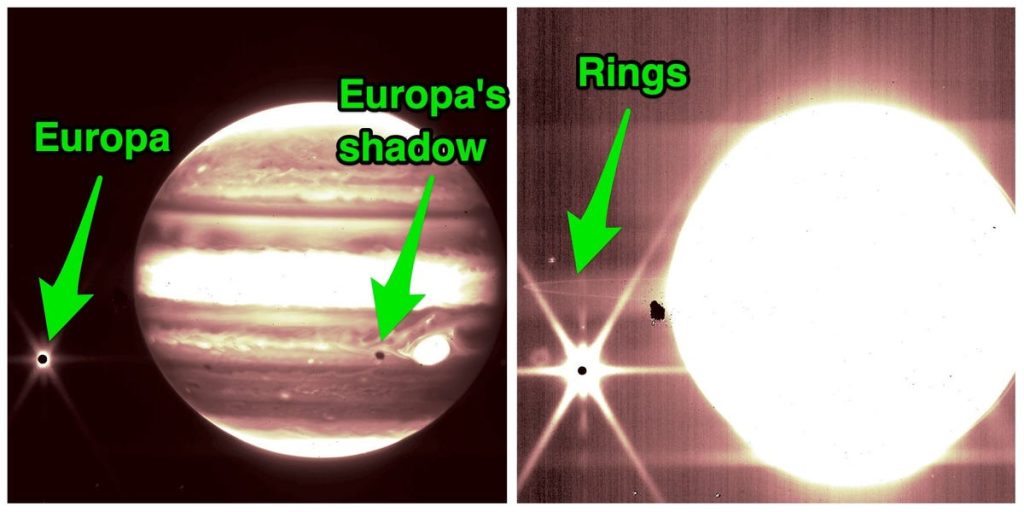 Jüpiter'in NASA Web Uzay Teleskobu Görüntüleri, halkaları ve uyduları