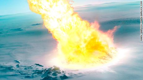 430.000 yıl önce Antarktika üzerinde havada bir göktaşı patladı