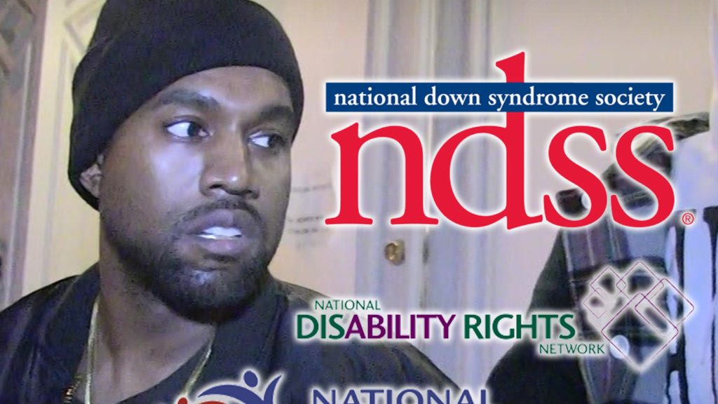 Kanye West, engelli örgütleri R-Word By Down Sendromu'nu kullanmaktan suçlu bulundu.