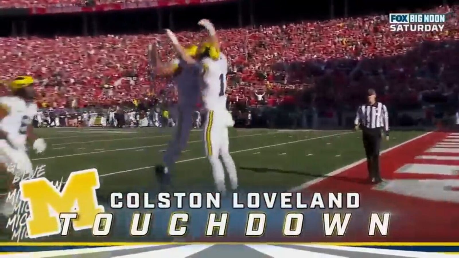 Michigan'dan JJ McCarthy, Colston Loveland'ı 45 yarda gol için vurdu