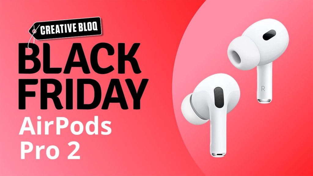 The second gen AirPods Pro on a page with Black Friday text.