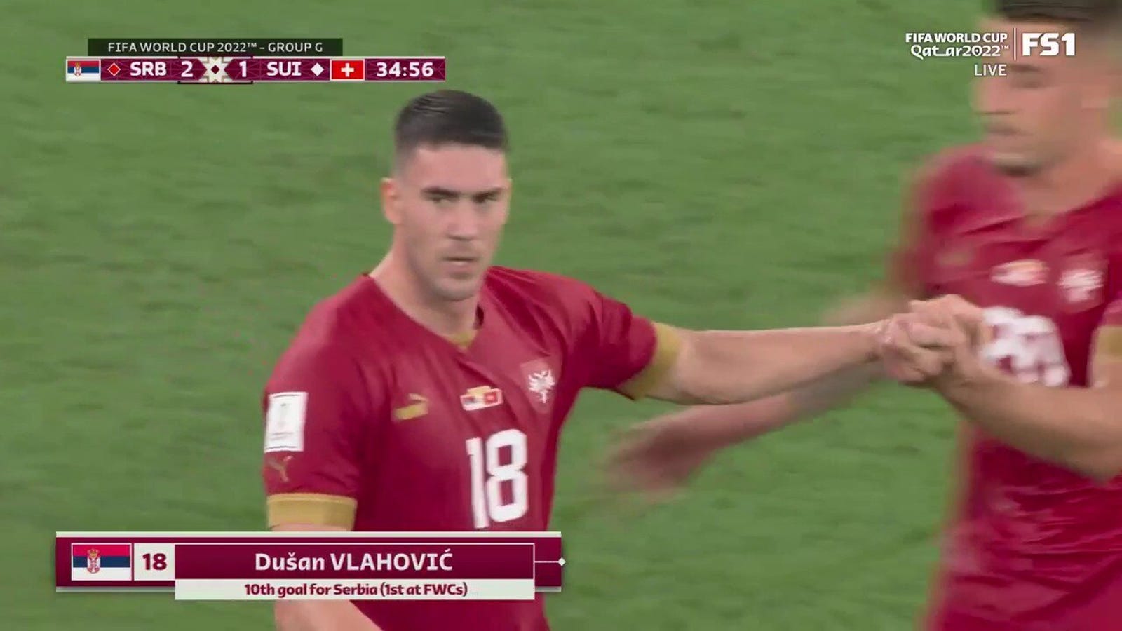 Sırp Dusan Vlahović, İsviçre'ye 35 dakikada gol attı